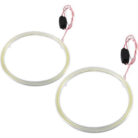 1 paire d'anneaux Halo automatiques, puces COB Angel Eye, phare DRL LED pour moto et voiture, 120mm. (1/3)