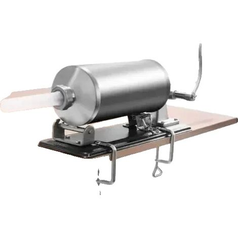 Machine à farce à saucisse, fonctionnement manuel, capacité de 3L, argent (1/2)