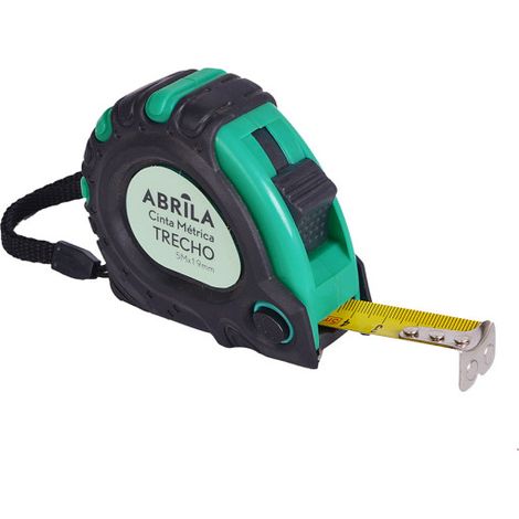 Metro a nastro Stretch 5mx19mm Nero/verde Autobloccante, gancio magnetico, clip, antiscivolo (1/2)