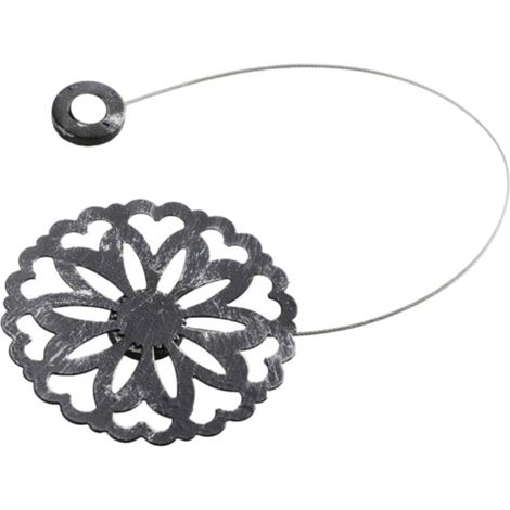 Embrasse de Rideau Aimantée "Emmy" 30cm Noir