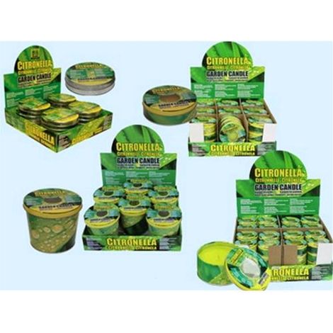 Ceri citronella in metal box - cm.   14xH11,5 Conf. 6 Pz