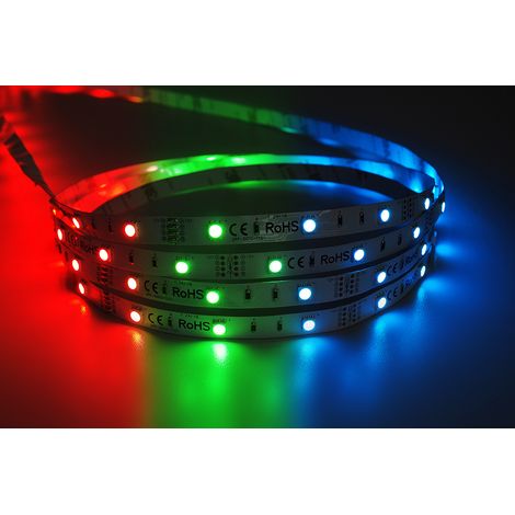HQS-7.2W-30LED-RGB-24V-5m: Professioneller RGB-LED-Streifen, 30 LEDs 5050, 7,2 W/m, 24 V