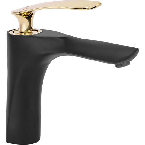 ROBINET DE LAVABO REA ORBIT BLACK GOLD LOW (1/5)