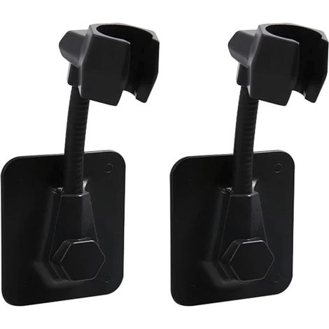Curseur de barre de douche, support de pommeau de douche, 2 supports de douche de salle de bain réglables for baignoire, support de barre de douche, tête de support fermement collée au mur, support de (1/5)