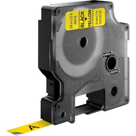 Cassetta nastro DYMO D1 40918 Colore Nastro: Giallo Colore carattere:Nero 9 mm 7 m