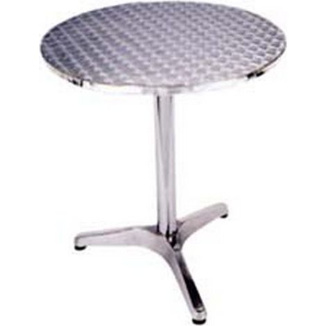 1PZ TAVOLO TONDO "ONE TOP" IN ALLUMINIO - cm.60x70h.