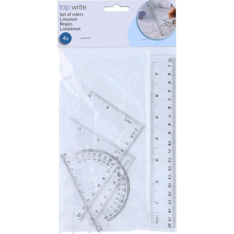TOPWRITE Ensemble de règles, 4 pièces