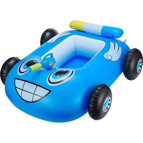 Bouée gonflable pour bébé avec pistolet à eau, chaise de natation en forme de voiture de course, pour s'amuser en été avec les enfan (1/5)