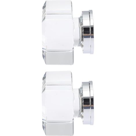 Boutons de Tiroir Carrés Surface Lisse et Sécurité en Cristal Artificiel 2 Pièces pour Garçon et Filles, pour Commodes et Armoires (1/5)