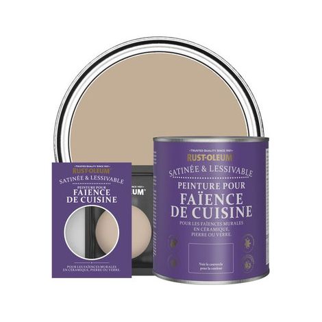 Peinture pour Faïence de Cuisine, Finition Satinée - Caramel Salé (1/3)