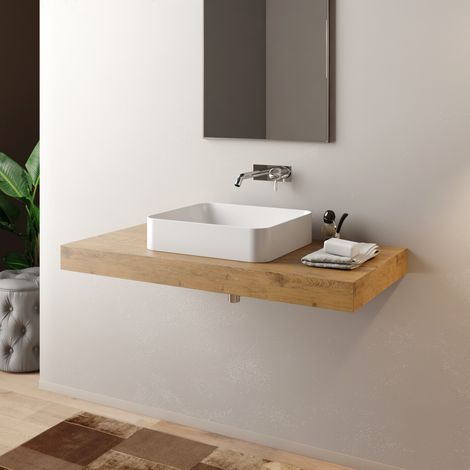 MENSOLONE BAGNO PER LAVABO DA APPOGGIO 100CM - DIM. CM(LXPXH):100X46X8 ARAMO LIGHT  - MOB