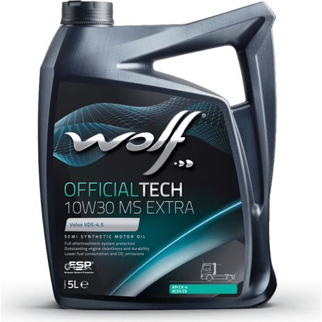 WOLF - Huile moteur OFFICIALTECH 10W30 MS EXTRA - Bidon de 5 litres - 8334252 - Ce produit de marque WOLF est neuf.