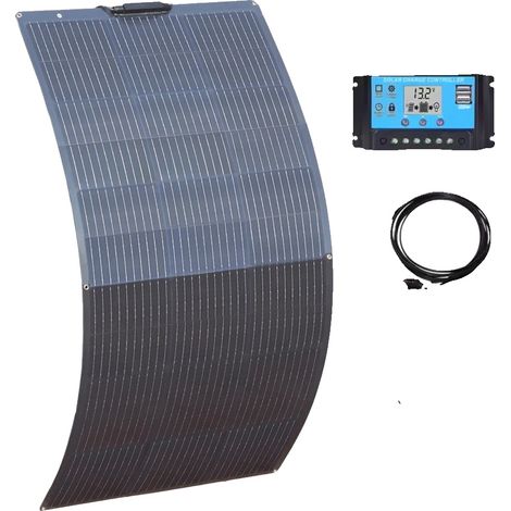 Panneau Solaire Flexible, 150W de Puissance, Design Étanche, kit noir de 150w (1/2)
