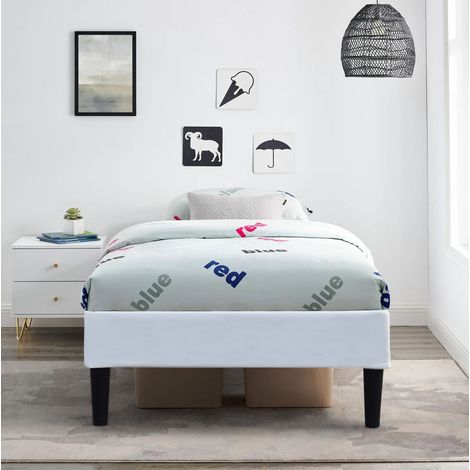 Somier 70x190 - Funda extraíble 20 cm - 13 lamas - Montaje rápido - Fácil de mantener - Confort óptimo - Diseño moderno - SOMMIER ANNA BLANCO