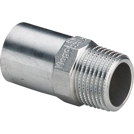 Viega Sanpress Inox-Manguito de inserción, d 15mm, R 1/2 Acero inoxidable Modelo 2311.1, 436704
