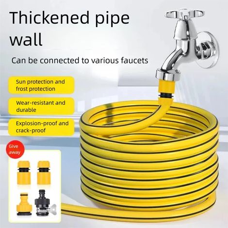 Tuyau d'eau renforcé (diamètre intérieur 18 mm), tuyau d'eau haute pression pour lavage de voiture, diamètre intérieur 12 mm et diamètre intérieur 16 mm. (1/4)