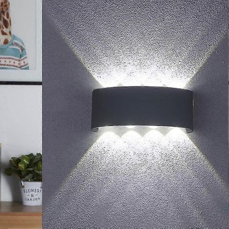 LED-Wandleuchte für den Innenbereich – Moderne, wasserdichte 8-W-Wandleuchte aus weißem Aluminium für Wohnzimmer, Schlafzimmer und Flur (1/3)