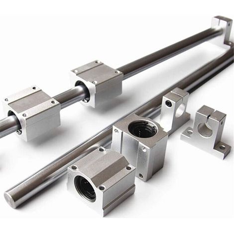 Ensemble de Roulements Linéaires SCS12UU avec Supports SK12 et Arbres OD12mm 400mm 10 Pièces