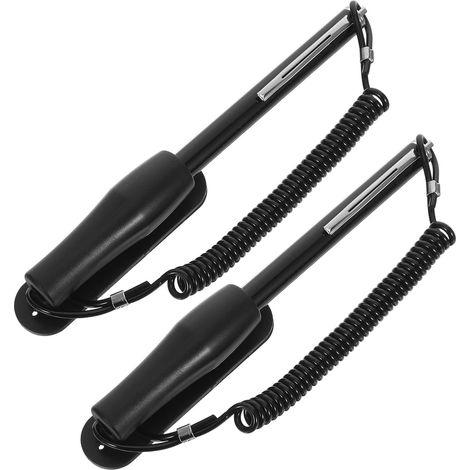 Stylet Capacitif Noir en Plastique, Lot de 2 Cordon à Ressort Pointe Sensible pour Lignes Précises, Usage sur Écran Tactile, Convient aux Déplacements Dessin (1/5)