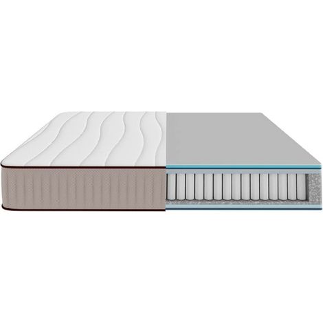 Cecotec Colchón Híbrido Flow 6900 Hybrid 80x190. Multicapa Núcleo de Muelles Ensacados SpringCore y Viscoelástica ViscoCare Altura 28 cm Firmeza (1/5)