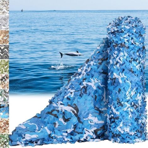 Thick camouflage netting, sun protection, ideal for decoration, hunting, as a privacy screen, camping, garden decoration, 3 x 4 m (1/5)