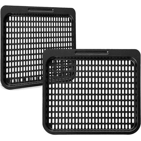 Lot de 2 plateaux de cuisson de rechange, grille de cuisson en maille de 10 pintes pour friteuse à air chaud, compatible lave-vaisselle (10 pintes) (1/5)