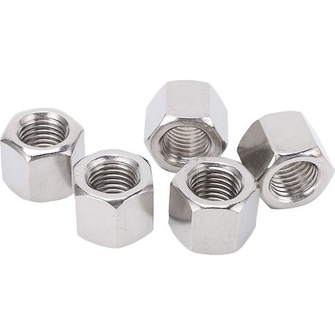 Écrous raccord M16 inoxydable acier inox kit 5 pièces, hexagonal double, anti-corrosion robuste, fixation filetée résistante (1/5)