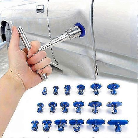 Kit d'outils de débosselage sans peinture avec extracteurs en forme de T et ventouse pour la réparation de carrosserie à faire soi-même sur tous les véhicules (1/5)