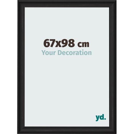 yd. - Cadre photo 67x98 - Noir Grain de Bois - MDF - Lazio (1/5)