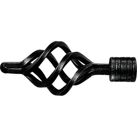 RIEL CHYC terminal forja piña ø 20 mm. negro , Terminal forja - Modelo: piña.- Medida: ø20 mm.- Color: negro.- Ideal para complementar las cortinas.