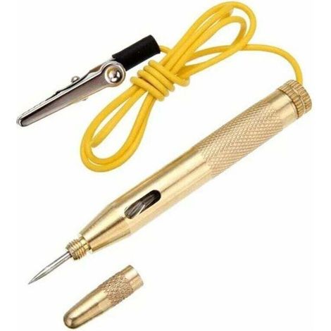 1 pièces outils de Diagnostic 6V 12V 24V stylo de test de tension de cuivre testeur de circuit de lampe de voiture détecteur de lampe test de système de projecteur meilleur (1/4)
