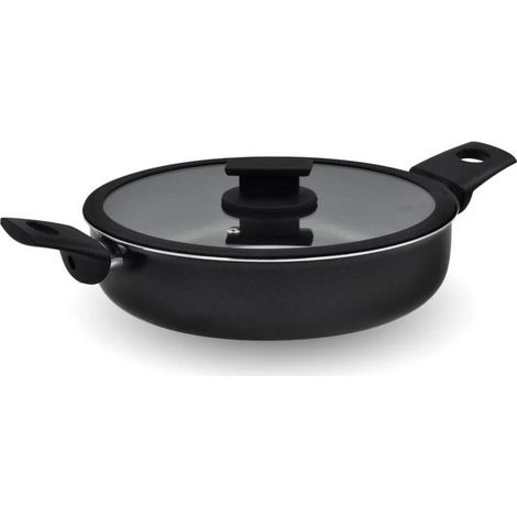 Tegame Antiaderente Vulcano con Coperchio in Vetro e Silicone 26 cm (1/2)