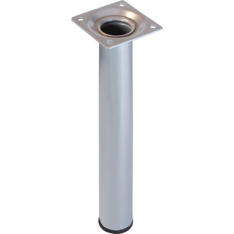PIEDE TONDO ALLUMINIO BIANCO H100 DM30MM