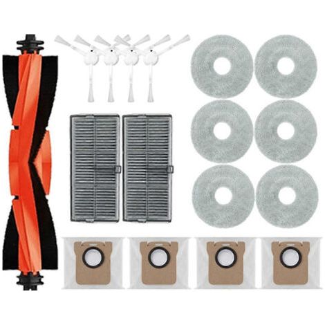 Pièces détachées pour aspirateur robot Xiaomi Mijia M30S D103CN : brosse principale, filtre HEPA, lingette et sac à poussière. (1/5)