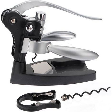 Cavatappi a leva per vino, champagne, birra, sommelier, apribottiglie in metallo per Natale, compleanni, feste (1/4)