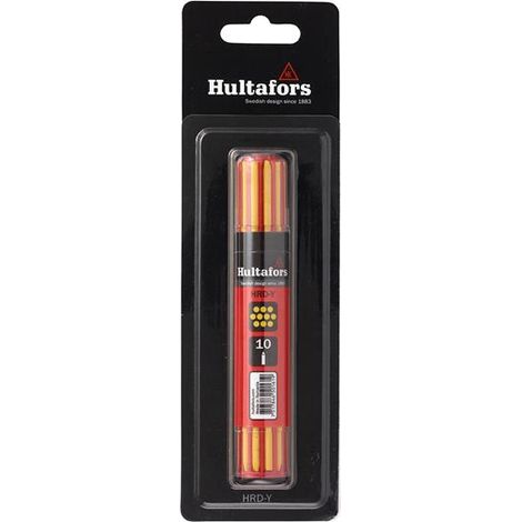 10 x Hultafors 650260 Dry Marker Pen Refill Yellow Blister Pack HUL650260