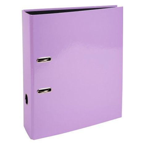 Classeur à levier - 2 anneaux - Polypro - Dos 80 mm - Mauve - Exacompta (1/2)