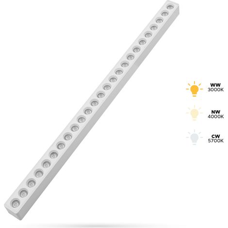 Faretto lineare bianco Grille 30W S30 per binari SLIM TRACK e FiberFLEX 48VDC 3CCT 3000K, 4000K, 5700K (1/5)