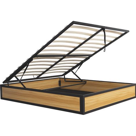Cama con canapé abatible industrial 140 x 190 cm  JERSEY