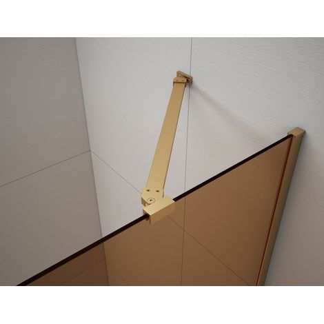 Barre de support d'angle pour cabine de douche ESCA 900 mm, or mat (1/2)