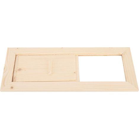Grille d'aération rectangulaire en bois pour sauna et hammam (1/5)