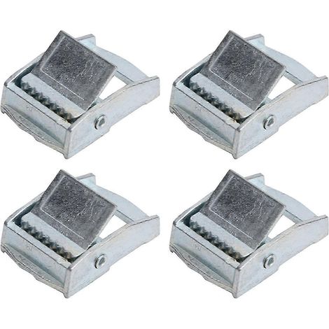 Sangle d'arrimage robuste pour chargement, tendeur fixe à cliquet, lot de 4, 25 mm (1/5)