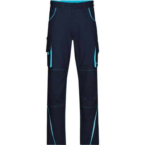 James & Nicholson Funktionelle Arbeitshose JN847 Gr. 27 navy/turquoise (1/5)