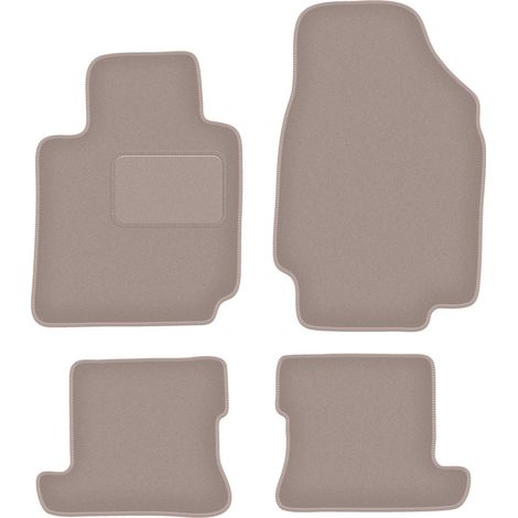 Alfombrillas de terciopelo beige para Nissan Micra K12 CC cabrio (2003-2010) (1/5)