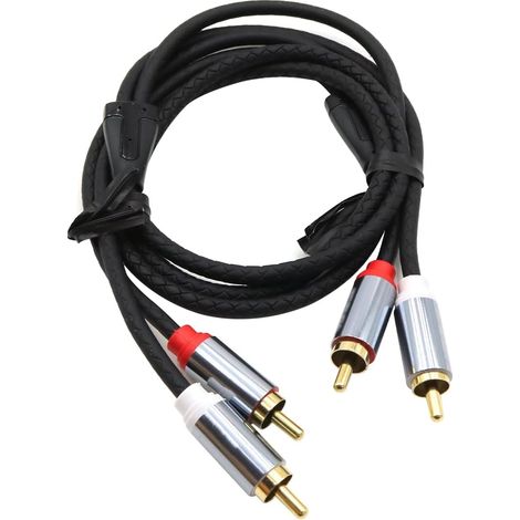 Câble audio mâle vers mâle, câble audio rouge et blanc pour haut-parleur, AMP, tourne-disque, récepteur, home cinéma, caisson de basses (3 m) (1/5)