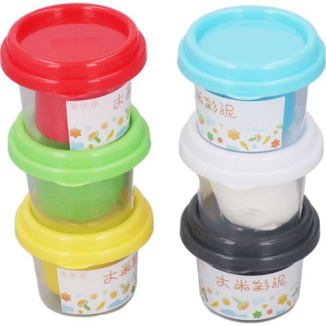 6Pcs Pâte à Modeler Enfants Riz Alimentaire Inodore Sécurisé Souple Flexible Couleurs Vives Argile pour Modelage DIY (1/5)