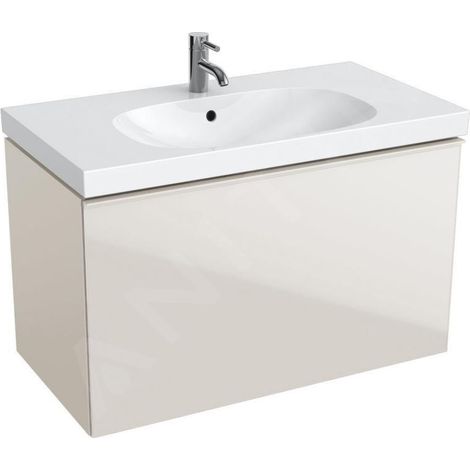 GE Acanto meuble sous-vasque pour WT, 1 tiroir, 1 tiroir intérieur, 89x53,5x47,5cm, sable (1/3)