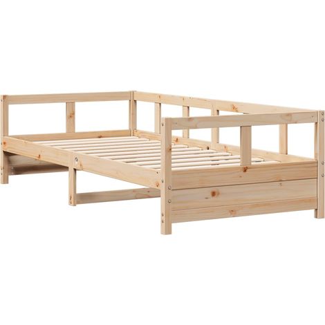 Sofá cama madera maciza de pino natural 80x200 cm vidaXL