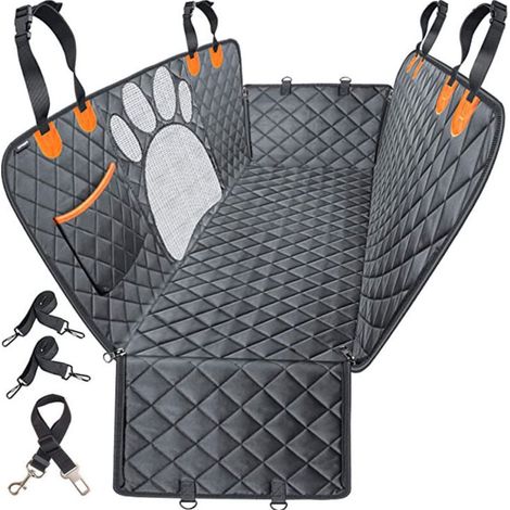 Housse de Siège pour Chien Housse Banquette Arrière Antidérapant et Imperméable avec Fermeture à Glissière Extérieure Chien Housse de Protection de Coffre Universelle pour Voitures 135X148 c (1/4)