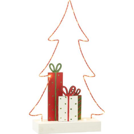 Sapin de Noël à LED "Cadeaux" 34cm Multicolore (1/5)